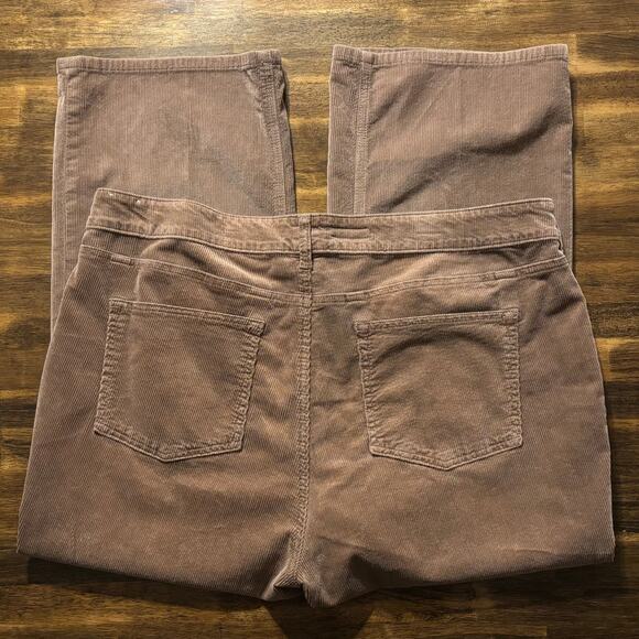 Pilcro Women’s 18W  40 x 27 Corduroy Pant Yaya Mid Rise Crop Flare Taupe Brown - Picture 4 of 16